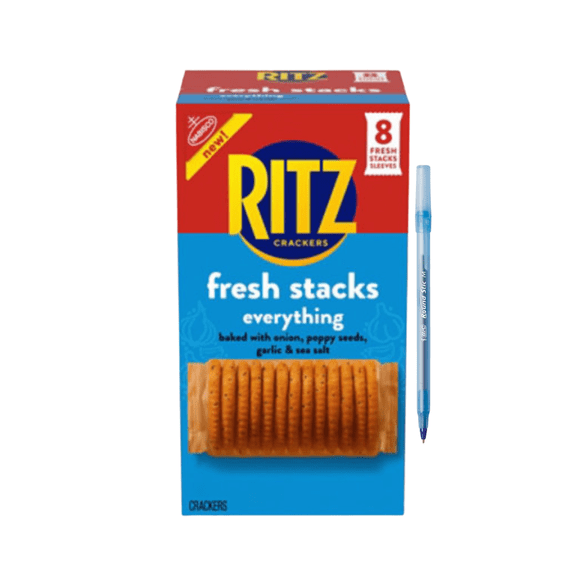 Crackers Fresh Stacks Everything Baked with Onion Poppy Seeds Garlic & Sea Salt 8 Fresh Stacks Sleeves
