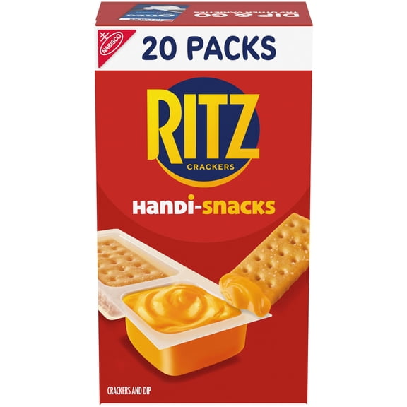 Crackers 'N Cheesy Dip Snack Handi-Snacks Ritz Packs 20