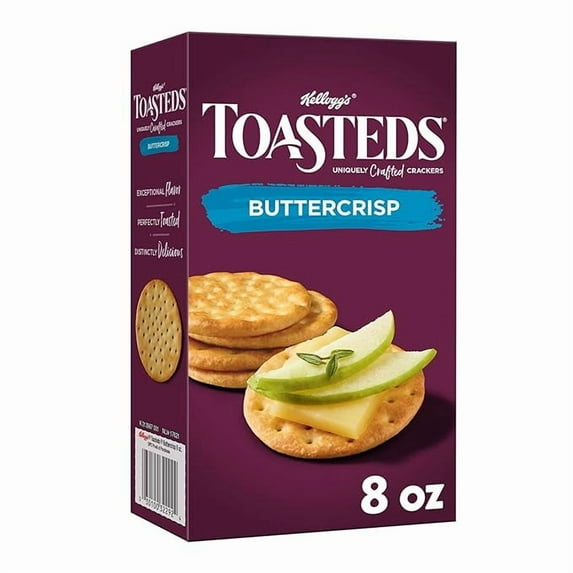 Crackers, Party Snacks, Lunch Snacks, Classic Buttercrisp, 8oz Box (1 Box) Pack of 1