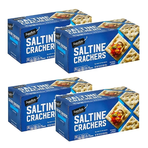 Crackers Saltine - Four (4) Boxes NT. WT. 16 oz. (453g)