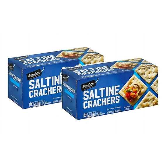 Crackers Saltine - Two (2) Boxes NT. WT. 16 oz. (453g)