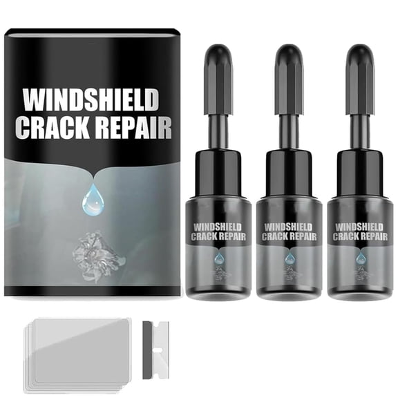 Crackfix Pro Kit - Crack Fix Pro Kit, Car Windscreen Crack Repair Fluid Kits, Glass Repair Liquid for Cracks, Windshield Repairs Kits for Broken and Cracks Star Chip (3Pcs)