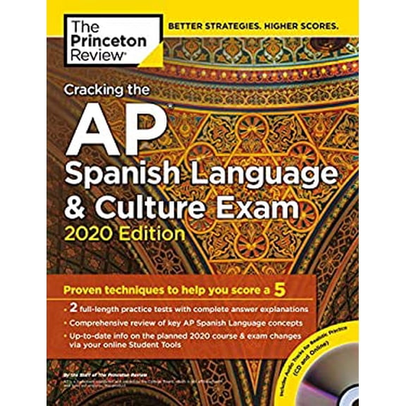 Pre-Owned Cracking the AP Spanish Language & Culture Exam with Audio CD, 2020 Edition: Practice Tests & Proven Techniques to Help You Score a 5 (Paperback) 0525568344 9780525568346