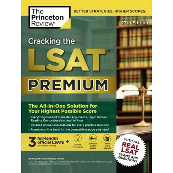 Pre-Owned Cracking the LSAT Premium with 3 Real Practice Tests, 27th Edition : The All-in-One Solution for Your Highest Possible Score