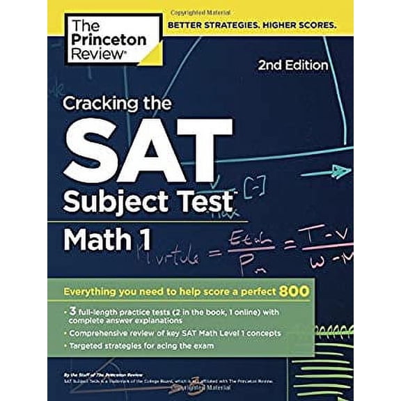 Pre-Owned Cracking the SAT Subject Test in Math 1, 2nd Edition: Everything You Need to Help Score a Perfect 800 (Paperback) 1524710792 9781524710798