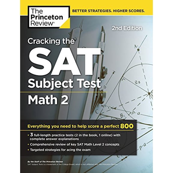 Pre-Owned Cracking the SAT Subject Test in Math 2, 2nd Edition: Everything You Need to Help Score a Perfect 800 (College Test Preparation), 9781524710804, 1524710806, Paperback, 2 edition