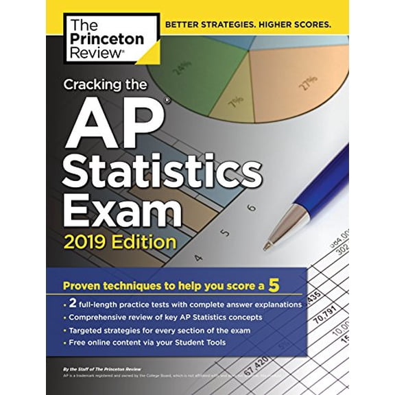 Pre-Owned Cracking the AP Statistics Exam, 2019 Edition: Practice Tests & Proven Techniques to Help You Score a 5 (Paperback) 1524758140 9781524758141