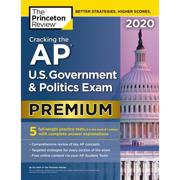Pre-Owned Cracking the AP U.S. Government & Politics Exam 2020, Premium Edition : 5 Practice Tests + Complete Content Review