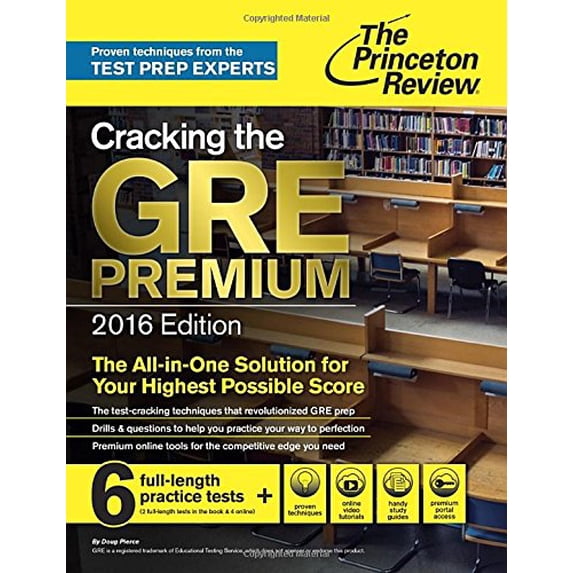 Pre-Owned Cracking the GRE Premium Edition with 6 Practice Tests (Paperback) 0804126038 9780804126038