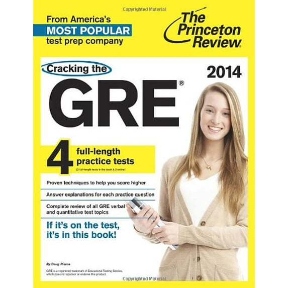 Pre-Owned Cracking the GRE, 2014 Edition (Graduate School Test Preparation) (Princeton Review: Cracking the GRE) Paperback