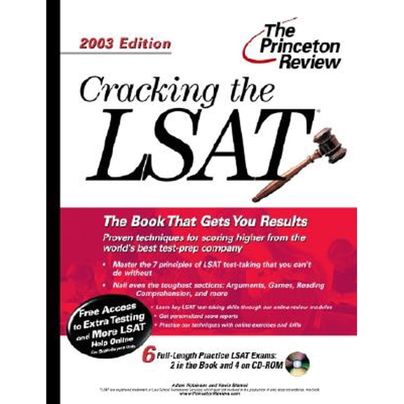 Pre-Owned Cracking the LSAT with Sample Tests on CD-ROM, 2003 Edition by Adam Robinson; Rob Tallia (Paperback), English