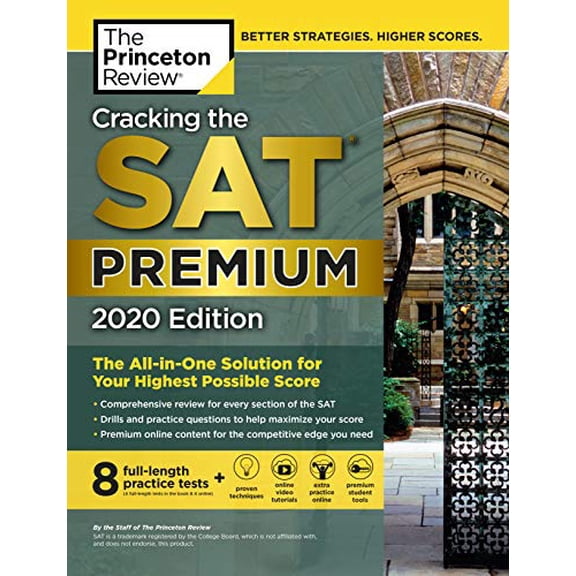 Pre-Owned Cracking the SAT Premium Edition with 8 Practice Tests, 2020 (College Test Prep): The All-in-One Solution for Your Highest Possible Score Paperback