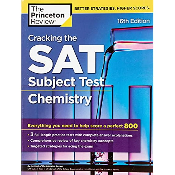 Pre-Owned Cracking the SAT Subject Test in Chemistry, 16th Edition: Everything You Need to Help Score a Perfect 800 (Paperback) 1524710768 9781524710767