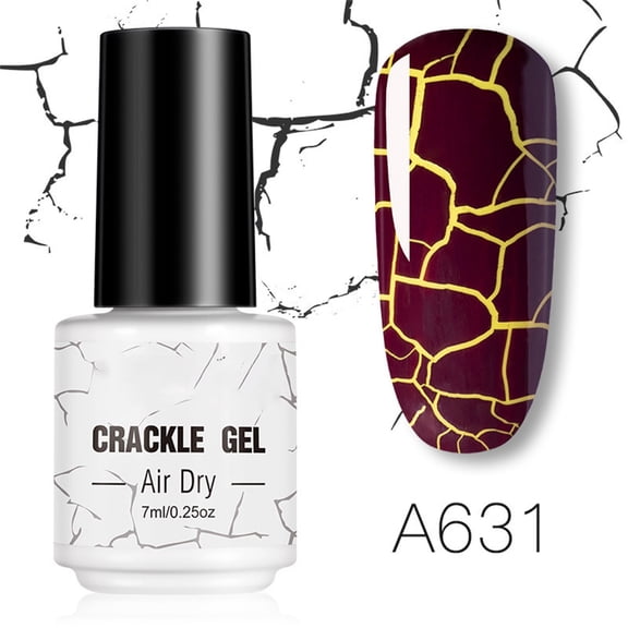 Crackle Gel Nail Polish, Burst Effect Nail Art Polish Set, Salon Style Crackle Finish Gel, for DIY Nail Designs and Professional Nail Art Creations