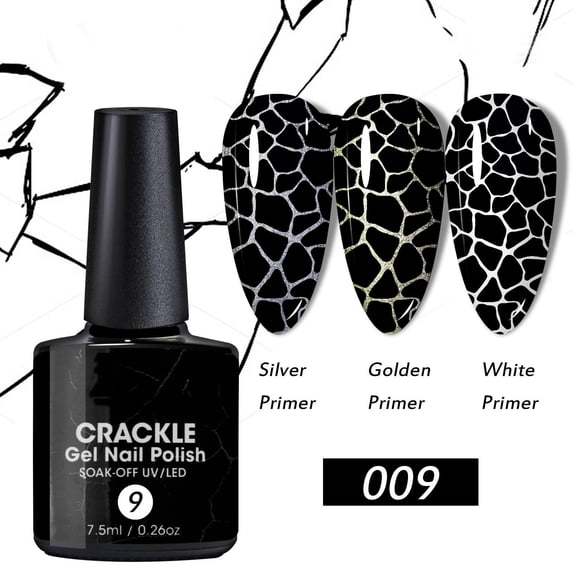 Crackle Gel Nail Polish, Marble Cracking UV Nail Polish Glue, Crackles Paint UV Gel Polishs for Woman