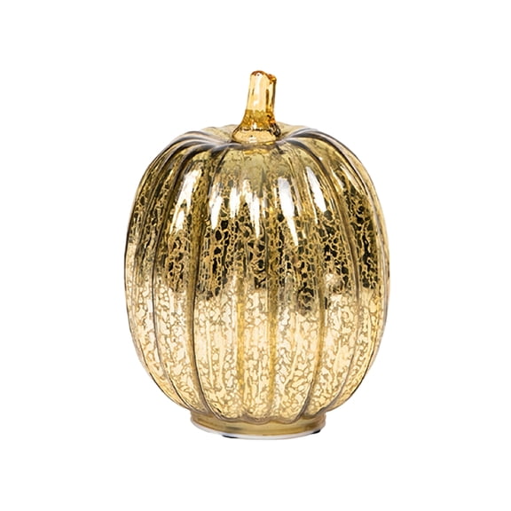 Crackle Glass Pumpkin Light with Timer, Fall Decorations for Home Battery Operated Led Pumpkin Lamp,Light up Glass Night Lights, Ideal for Halloween,Thanksgiving Rustic Decor, Xmas Décor