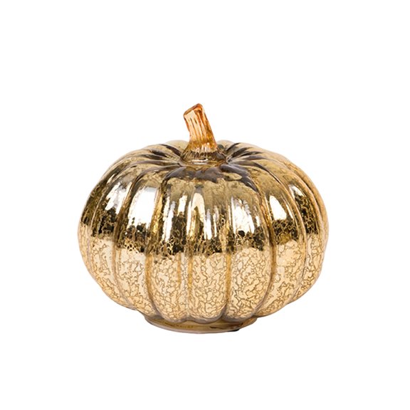 Crackle Glass Pumpkin Light with Timer, Fall Decorations for Home Battery Operated Led Pumpkin Lamp,Light up Glass Night Lights, Ideal for Halloween,Thanksgiving Rustic Decor, Xmas Décor