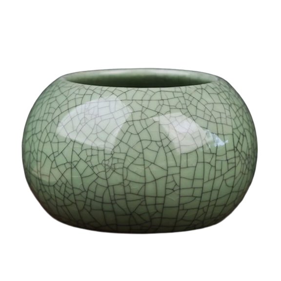 Crackle luminousness Ceramic Vase Planter Container Flowerpot For Coin Grass Pothos And Indoor Decoration
