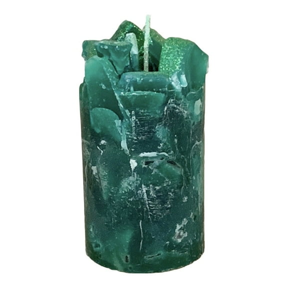 Crackling Pine Green Spruce Scented Pillar Candle