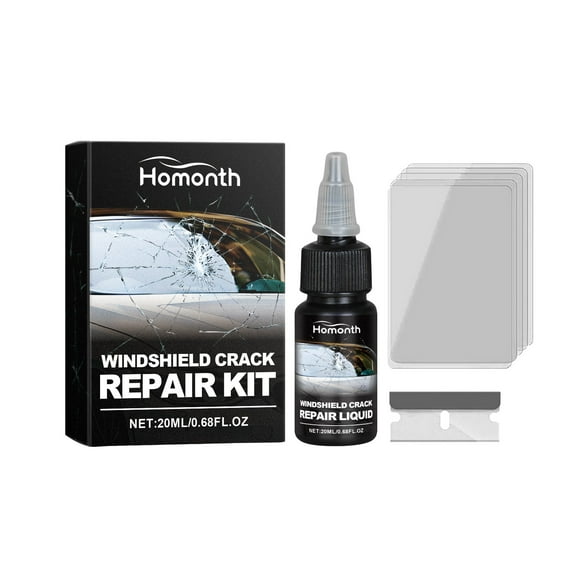 Cracks Gone Glass Repair Kit for Windshields,Glass Repair Kit Windshield, Glass Renewer, Windshield Repair Kit for Glass, Nano Fluid Filler Repair Kit, for Fixing Chips, Cracks
