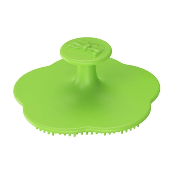 Cradle Cap Brush for Baby Hair Comb Silicone Bath Exfoliator Face Scrubber Dry Toddlers Women Makeup Remover, 2.56 inch, Green