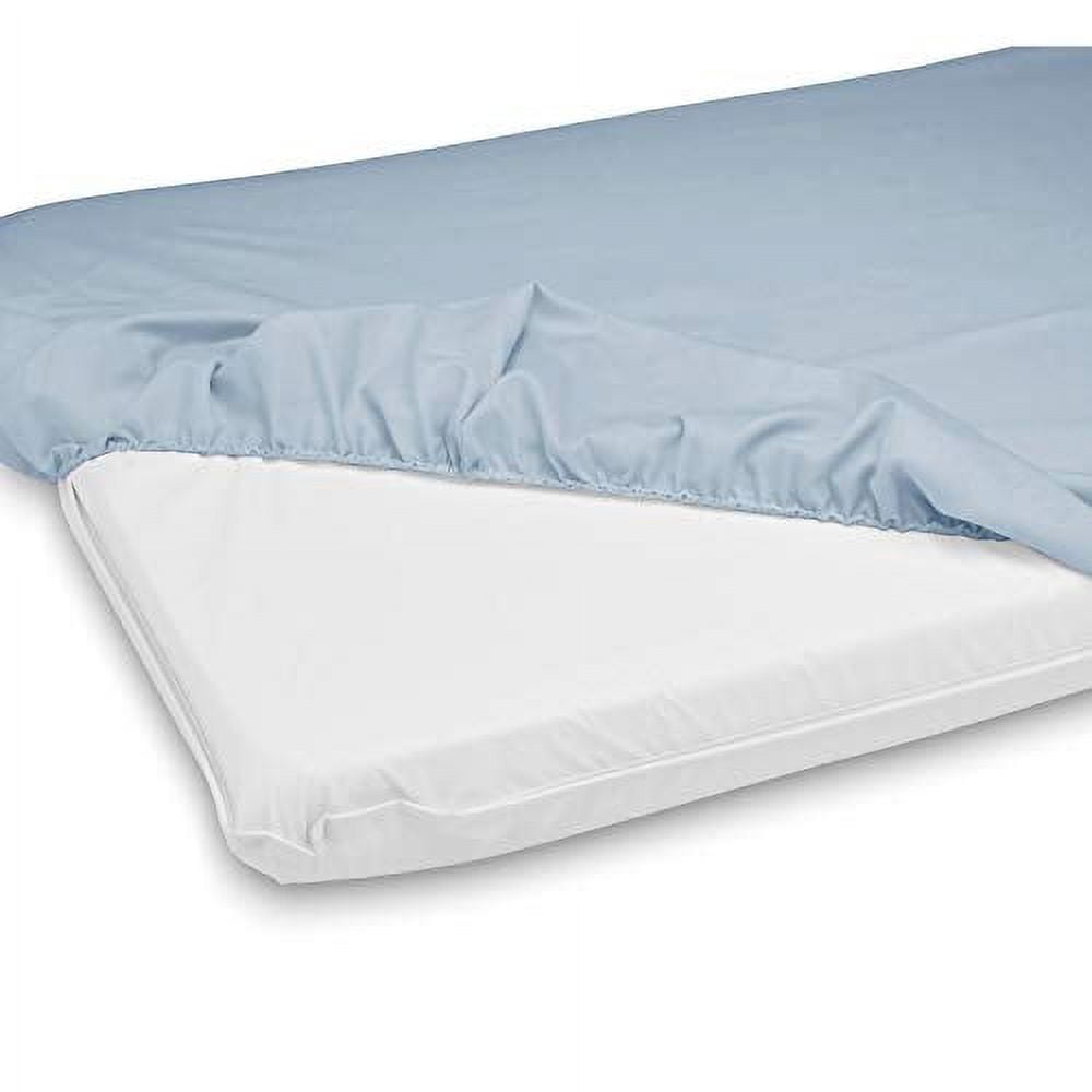 Cradle Mattress And Sheet Combo,Color Light Blue,15X33