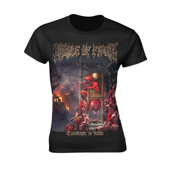 Cradle Of Filth T Shirt All Existence Band Logo Official Womens Skinny Fit Black