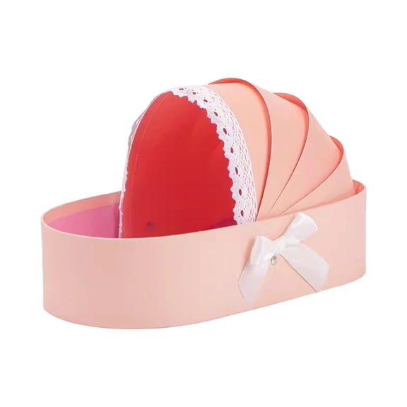 Cradle Shape Flower Basket Baby Showers Empty Hamper Basket Flower Bouquets Box Empty Cardboard Gifts Box For Wedding