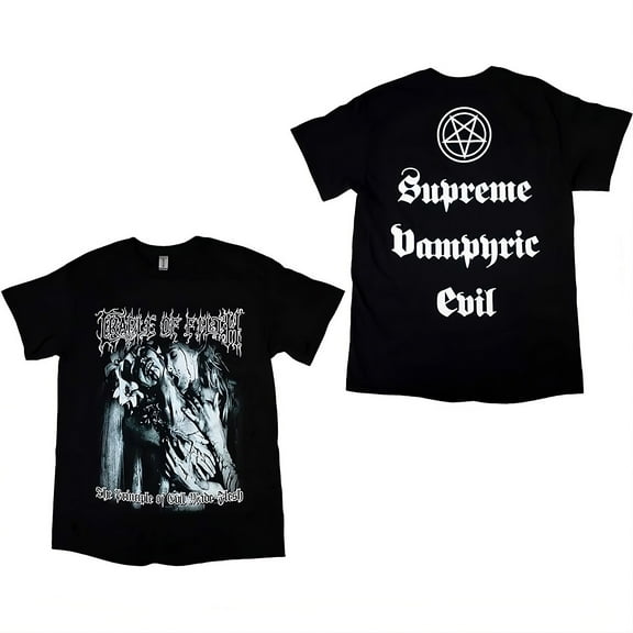 Cradle of Filth Men's Supreme Vampiric Evil T-Shirt Black Large | Officially Licensed Merchandise