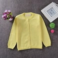 thumbnail image 1 of CradlePlanet Toddler Girls Winter Warm Cardigan Yellow Sweater, 1 of 4