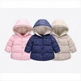 thumbnail image 1 of CradlePlanet Toddler Girls Winter Warm Windproof Waterproof Hoodie Puffer Jacket, 1 of 6