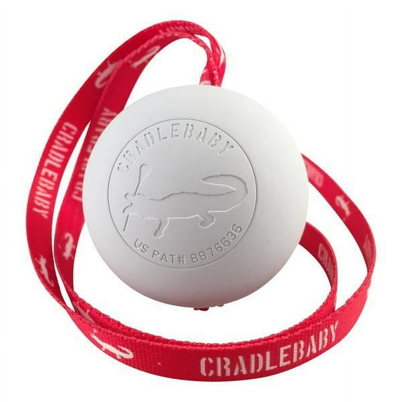 Cradlebaby - Lacrosse Training Ball - Red with White Lettering/Logo