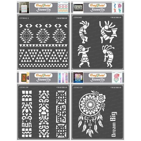 CrafTreat Goals Stencils for Painting | 6"x6" Stencils and Templates Home Decor