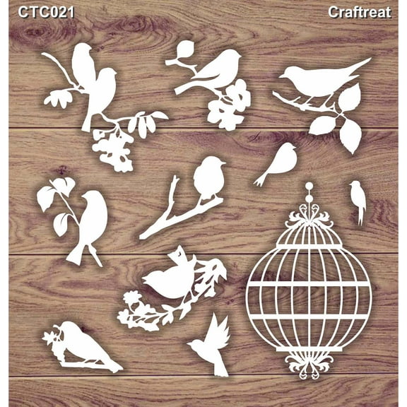 CrafTreat Birds Laser Cut Chipboard for Crafts- 5.5x6 Inches