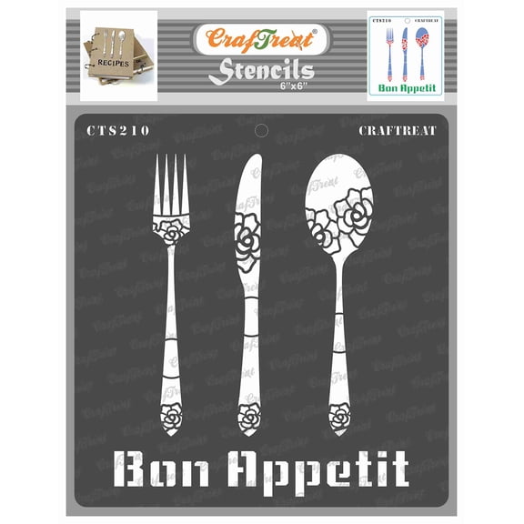 CrafTreat Blooming Plants and Bloom and Grow Stencils for Painting | 6"x6" 2 Pcs Stencils and Templates