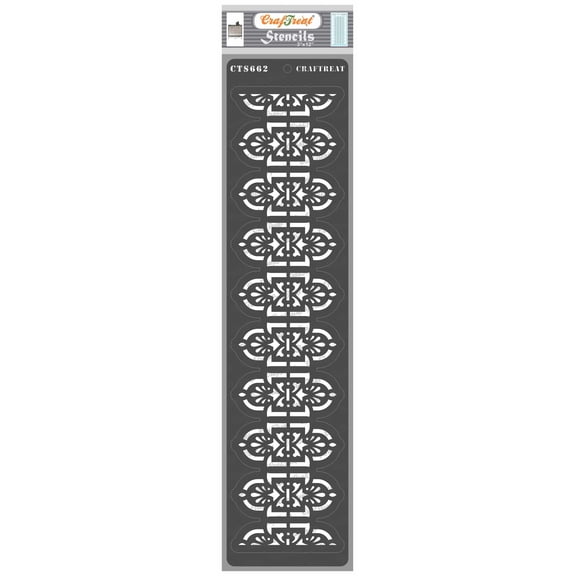 CrafTreat Border 19 Stencil for Painting and Crafting - 3"x12"