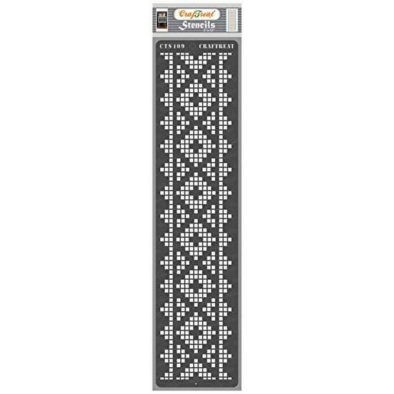 CrafTreat Border17 Stencil for Painting and Crafting - 3"x12"