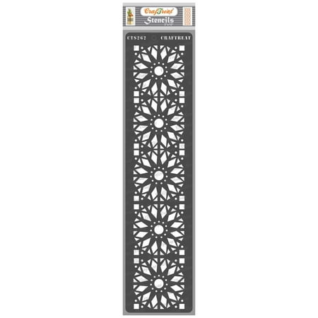 CrafTreat Border6 Stencil for Painting and Crafting - 3"x12"