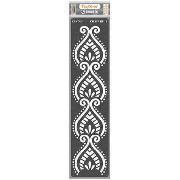 CrafTreat Border7 Stencil for Painting and Crafting - 3"x12"