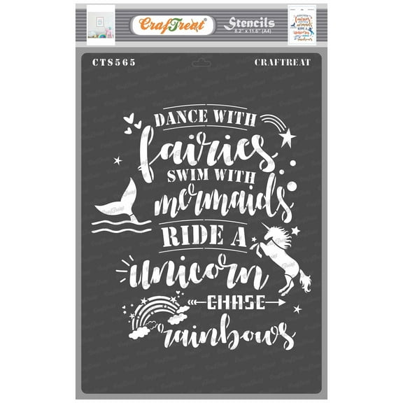 CrafTreat Chase Rainbows A4 Stencil for Painting and Crafting - 8.3"x11.7" (A4)