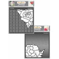 thumbnail image 1 of CrafTreat Checkered Rose and Dotted Poppy Stencil- 2 Pcs - 6"x6" Each, 1 of 9