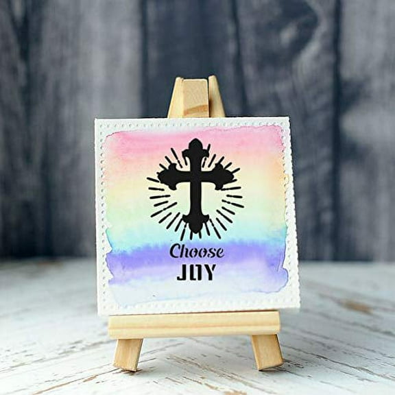 CrafTreat Choose Joy Christmas Stencil for Painting and Crafting - 6"x6"