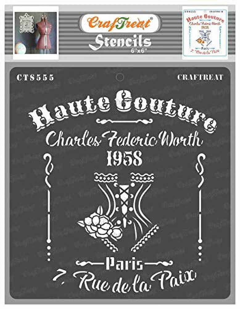 CrafTreat Fashion Stencils for Painting on Wood, Canvas, Paper, Fabric ...
