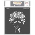 thumbnail image 1 of CrafTreat Flower Girl Stencil for Painting and Crafting - 6"x6", 1 of 8