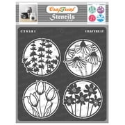 CrafTreat Flowers Negative Stencil for Painting and Crafting - 6"x6"