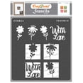 thumbnail image 1 of CrafTreat Flowers with Love Stencil for Painting and Crafting - 6"x6", 1 of 7