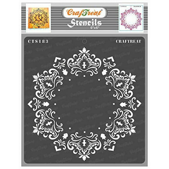 CrafTreat Hexagon Doily Stencil for Painting and Crafting - 12"x12"