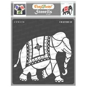 CrafTreat Indian Elephant Stencil for Painting and Crafting - 6"x6"