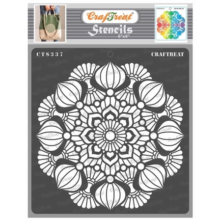 CrafTreat Mandala3 Stencil for Painting and Crafting - 6"x6"