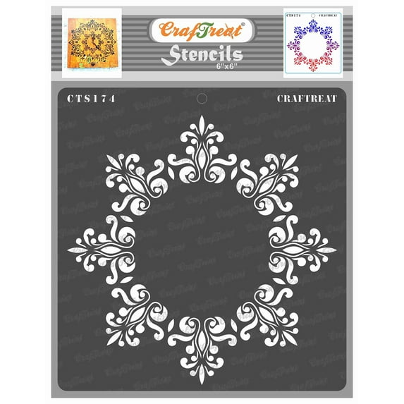 CrafTreat Octagon Doily Stencil for Painting and Crafting - 6"x6"